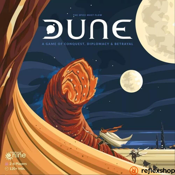 Dune (2019) angol nyelvű társasjáték borítója