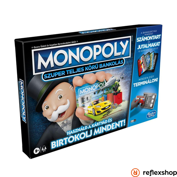 Hasbro Monopoly szuper Teljes Körű Bankolás társasjáték