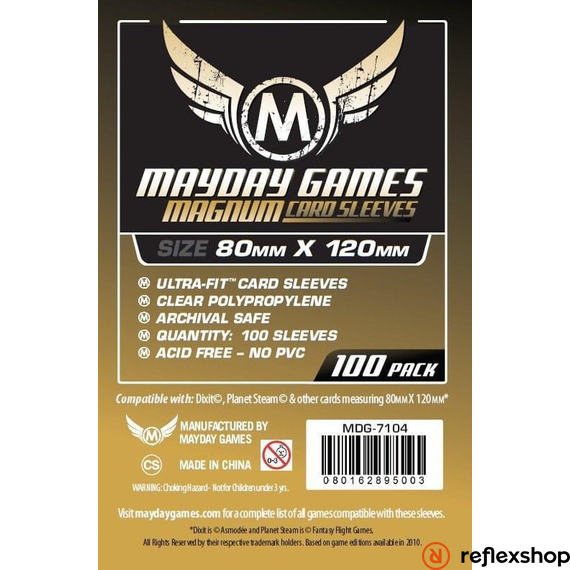 Mayday Games Magnum Gold kártyavédő 80 x 120 mm