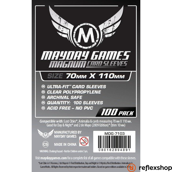 Mayday Games Magnum Silver kártyavédő: 70 x 110 mm
