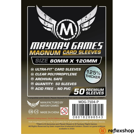 Mayday Games Premium Magnum Gold kártyavédő 80 x 120 mm