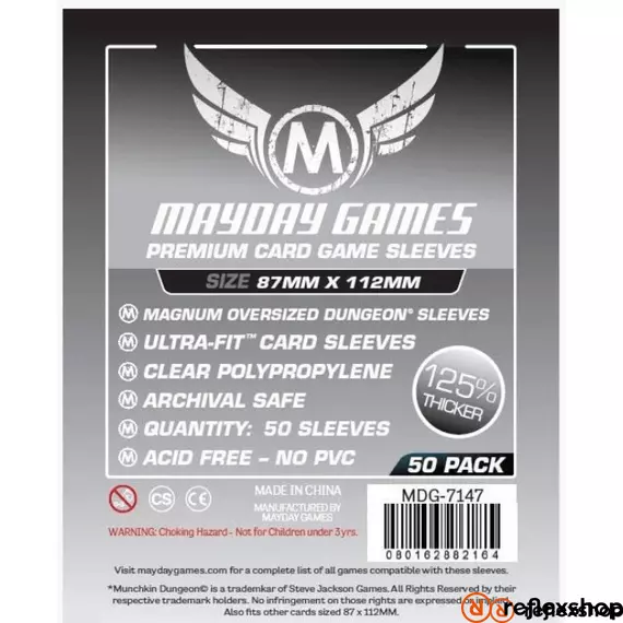 Mayday Games Prémium Magnum Oversized Dungeon kártyavédő 87 x 112 mm (50 db-os csomag)