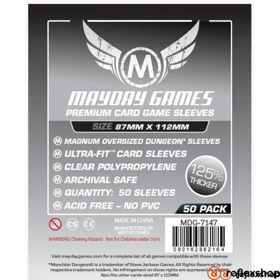 Mayday Games Prémium Magnum Oversized Dungeon kártyavédő 87 x 112 mm (50 db-os csomag)