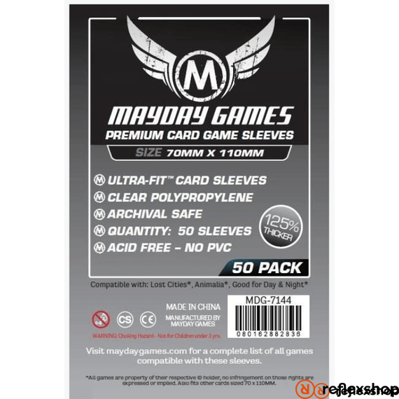 Mayday Games Prémium Magnum Silver kártyavédő: 70 x 110 mm 