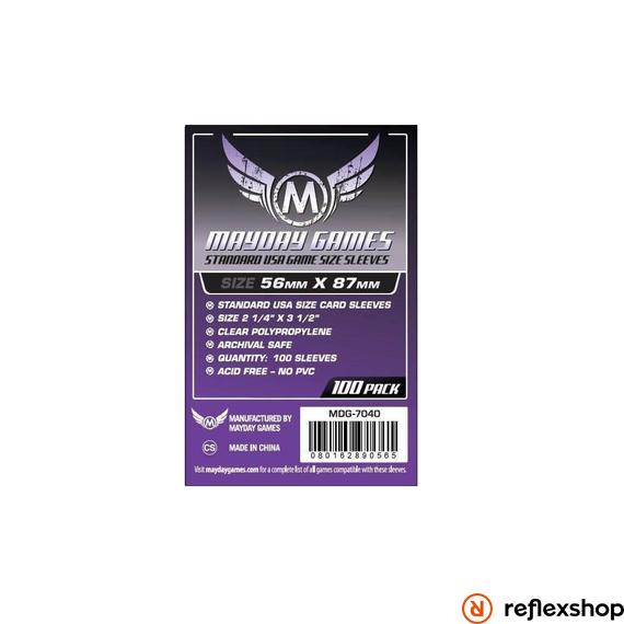 Mayday Games Standard USA méretű kártyavédő 56 mm x 87 mm (100 db-os csomag)