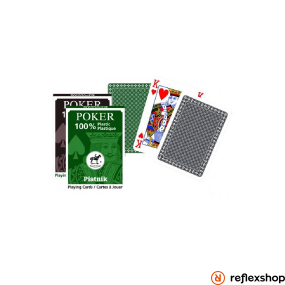 Piatnik plasztik póker kártya (barna/zöld)