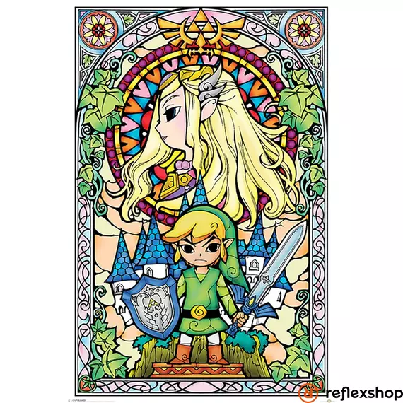 The Legend of Zelda (STAINED GLASS) maxi poszter
