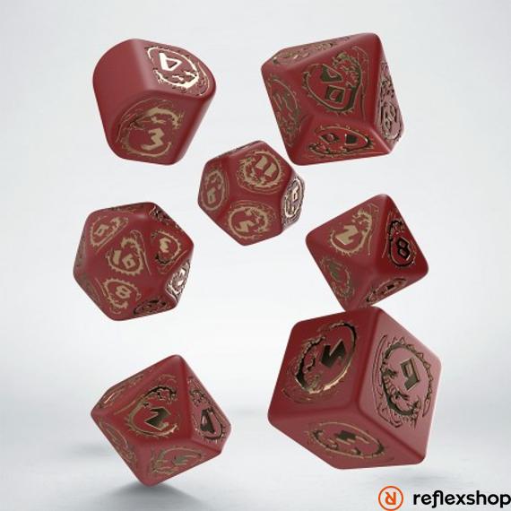 Dragons Modern Dice vörös és arany - dobókocka készlet