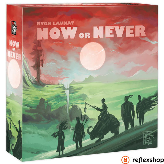 Now or Never angol nyelvű társasjáték dobozborítója
