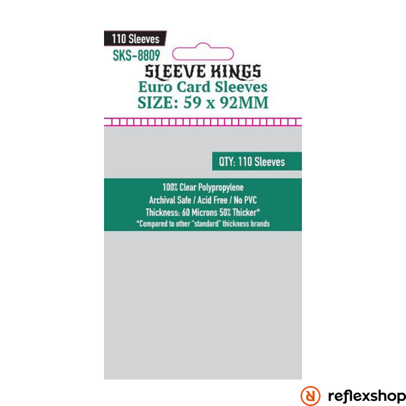 Sleeve Kings Euro kártyavédő (110 db-os csomag) 59 x 92 mm