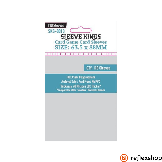 Sleeve Kings kártyavédő kártyajátékokhoz (110 db-os csomag) 63.5 x 88 mm