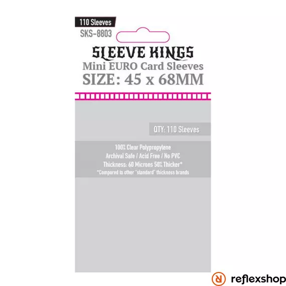 Sleeve Kings mini Euro kártyavédő (110 db-os csomag) 45 x 68 mm