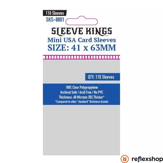 Sleeve Kings mini USA kártyavédő (110 db-os csomag) 41 x 88 mm