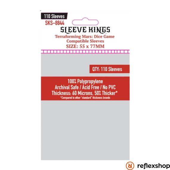 Sleeve Kings "Terraforming Mars - Dice Game" kártyavédő (110 db-os csomag) 55 x 77 mm