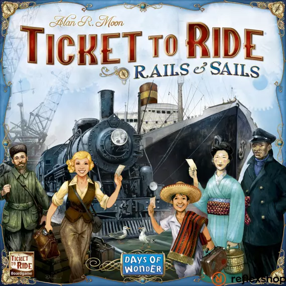 Ticket To Ride Rails and Sails társasjáték, angol nyelvű