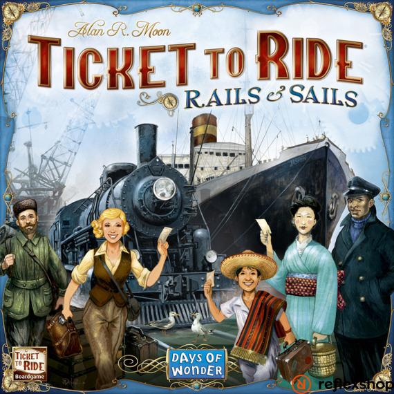 Ticket To Ride Rails and Sails angol nyelvű társasjáték