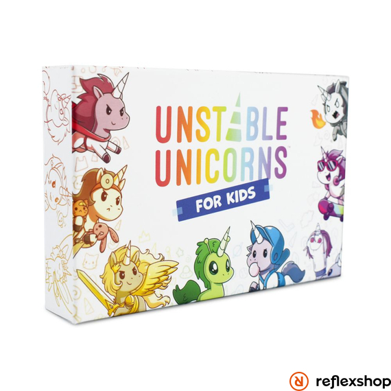 Unstable Unicorns for Kids angol nyelvű társasjáték dobozborító
