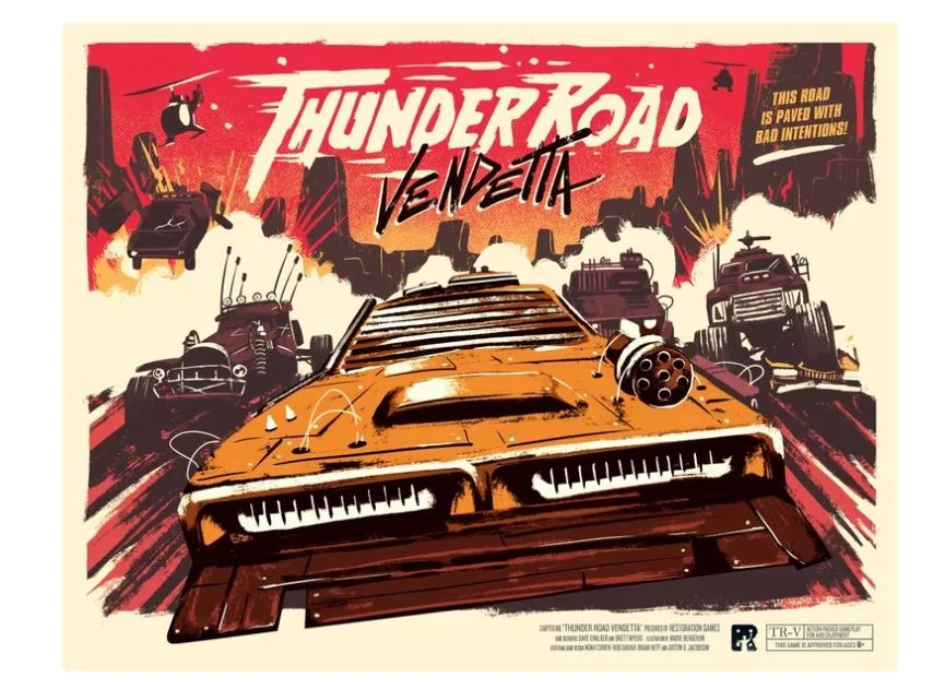 sticky Thunder Road Vendetta társasjáték, angol nyelvű