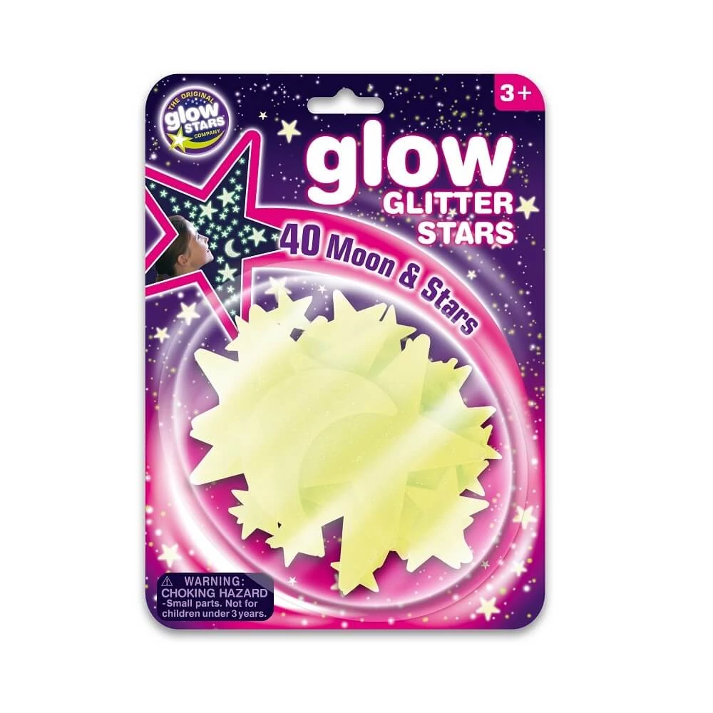 sticky Glow Csillámló csillagok foszforeszkáló matricaszett