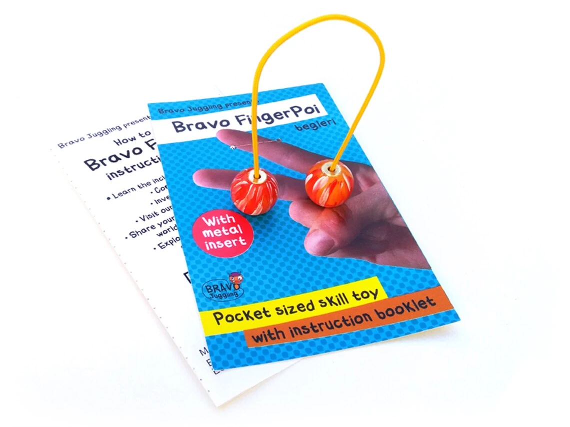 sticky Bravo FingerPoi Begleri Pro zsonglőrtermék – Punky flames on ice