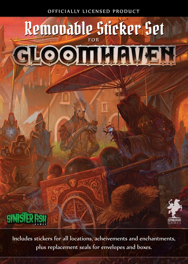 sticky Gloomhaven társasjáték matrica szett