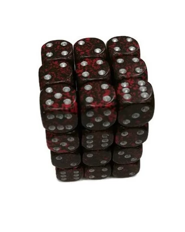 sticky d6 kockablokk, kis kockákkal (36 kocka), foltos, silver volcano
