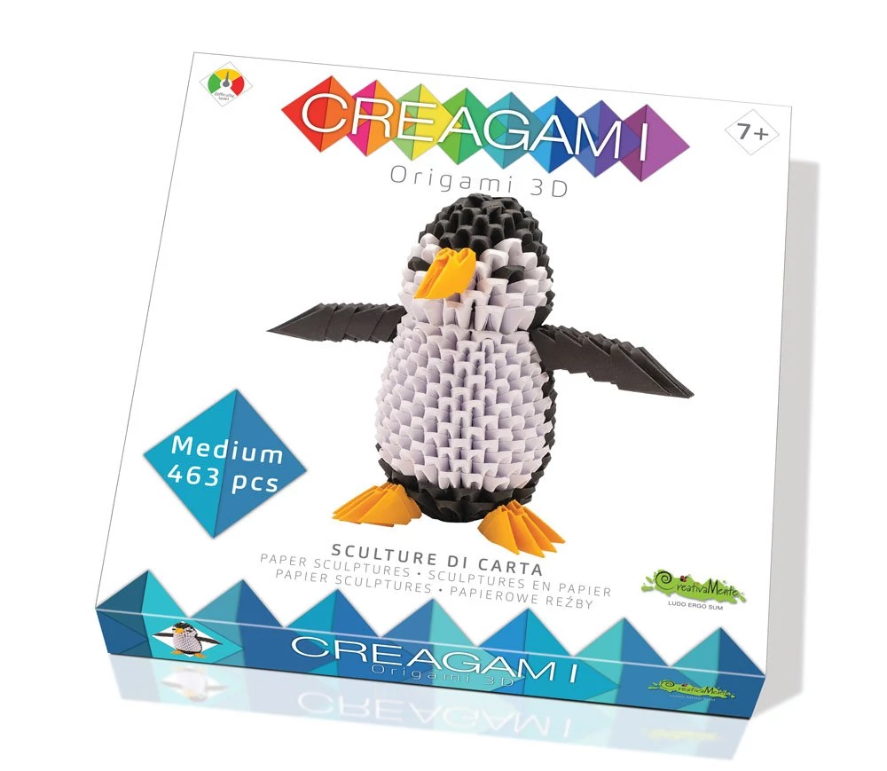 sticky Creagami -3D origami készlet, Pingvin (közepes)