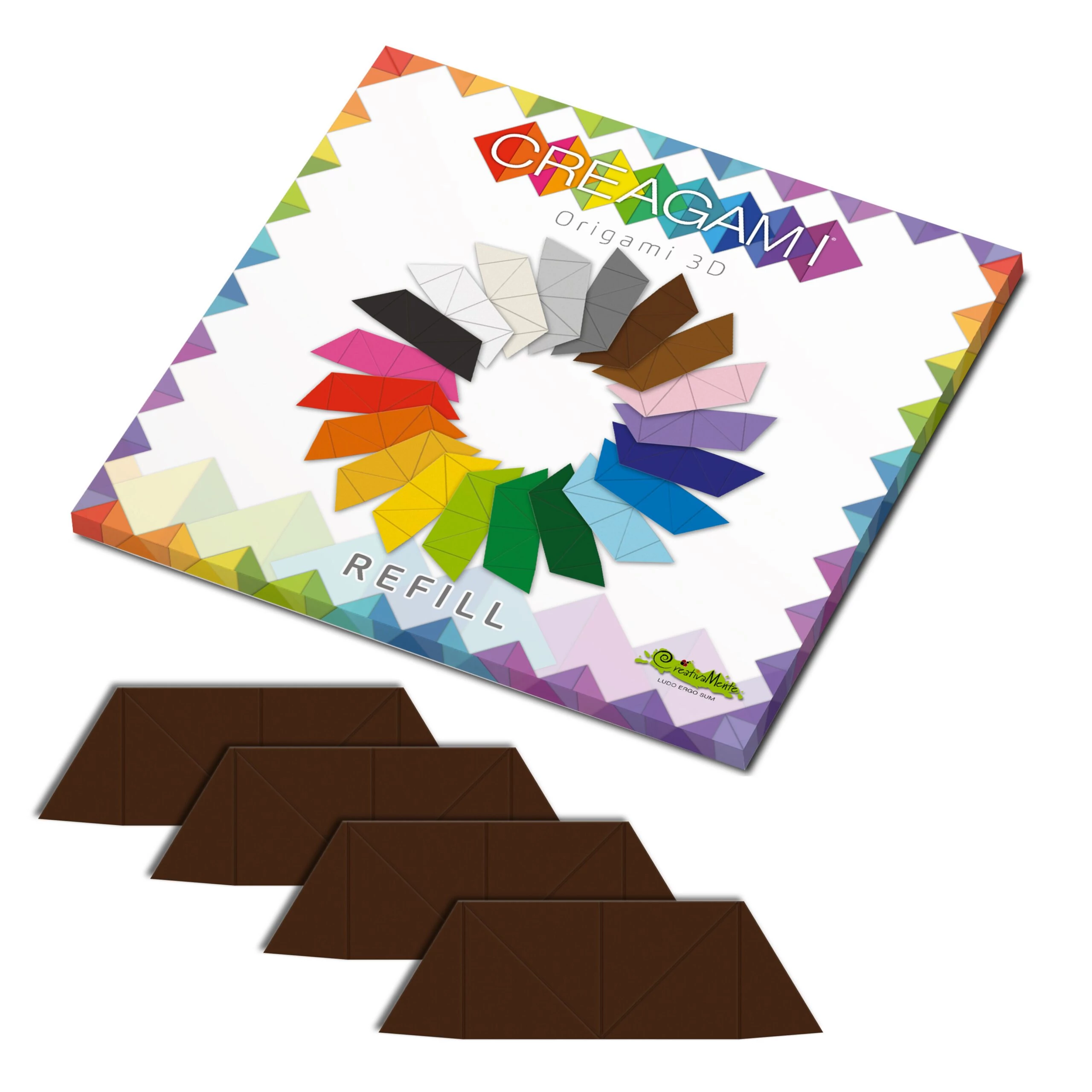 sticky Creagami utántöltő 3D origami készlethez, barna