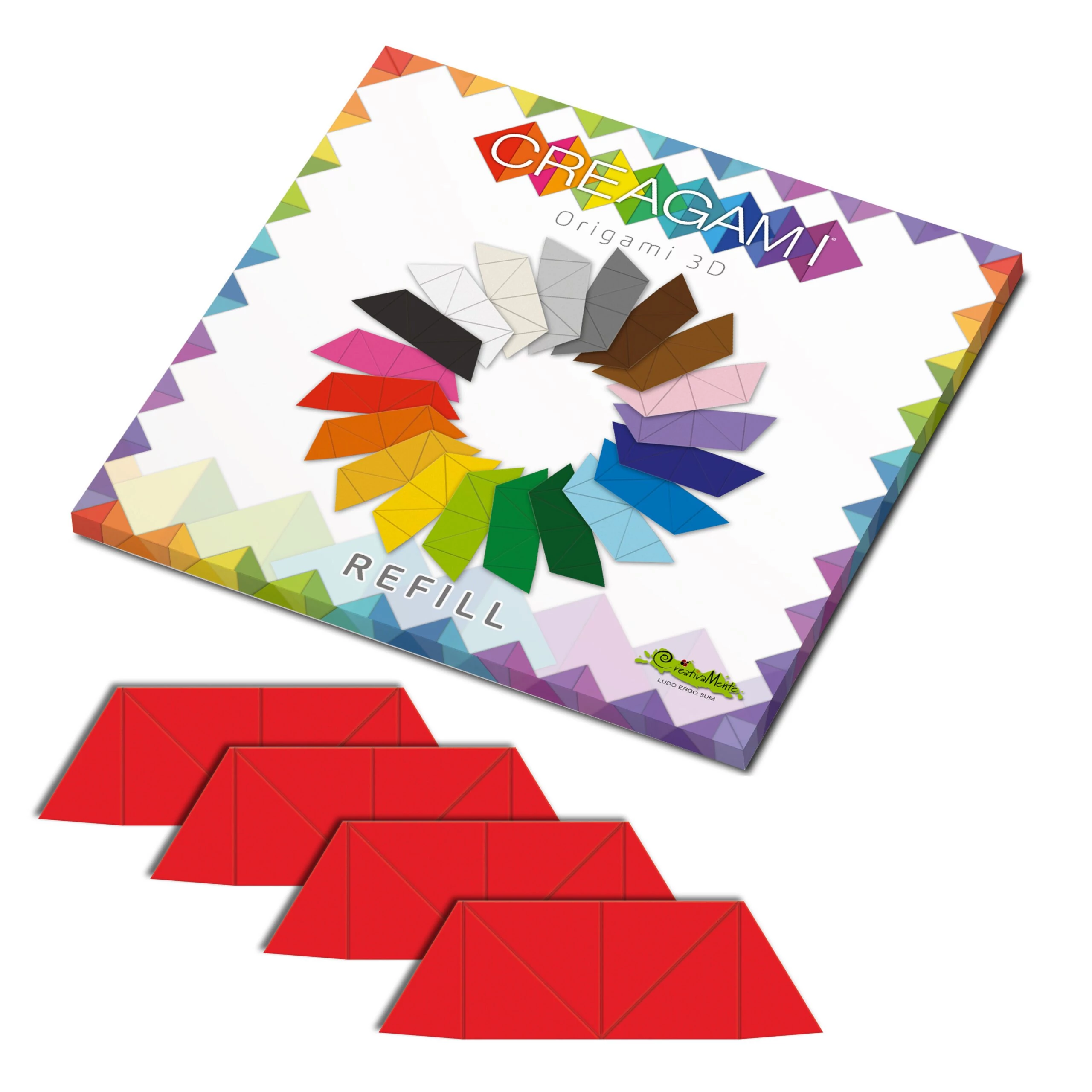 sticky Creagami utántöltő , 3D origami készlethez, piros