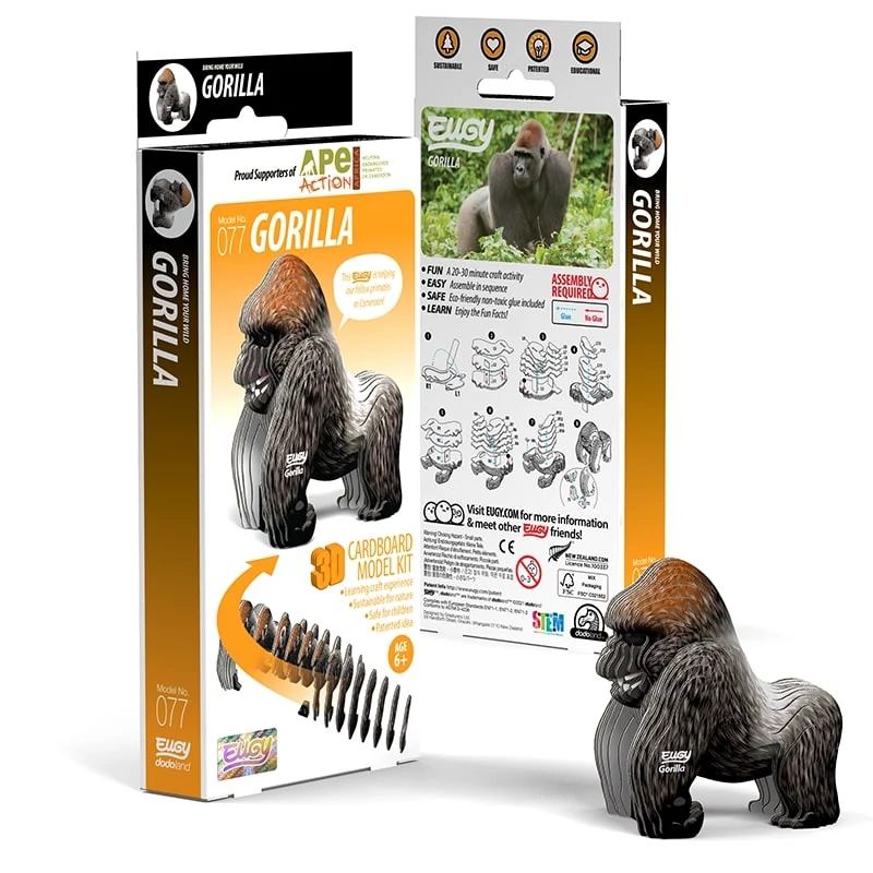 sticky EUGY Gorilla 3D puzzle