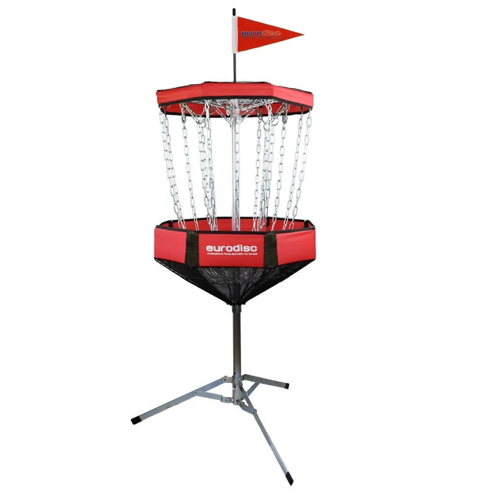 sticky Eurodisc Chainwalker mobil golf frizbi kosár, piros