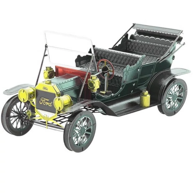 sticky Metal Earth 1908-as sötétzöld Ford T-modell - lézervágott acél makettező szett