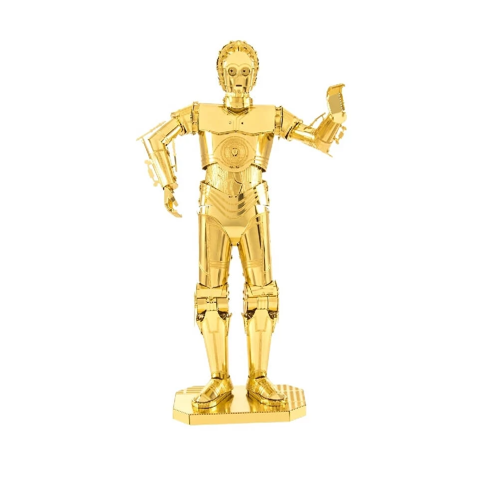 sticky Metal Earth C-3PO arany - lézervágott acél makettező szett