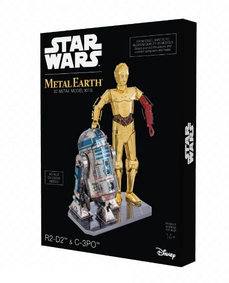 sticky Metal Earth Star Wars R2-D2 és C-3PO szett, díszdobozos - lézervágott acél makettező szett