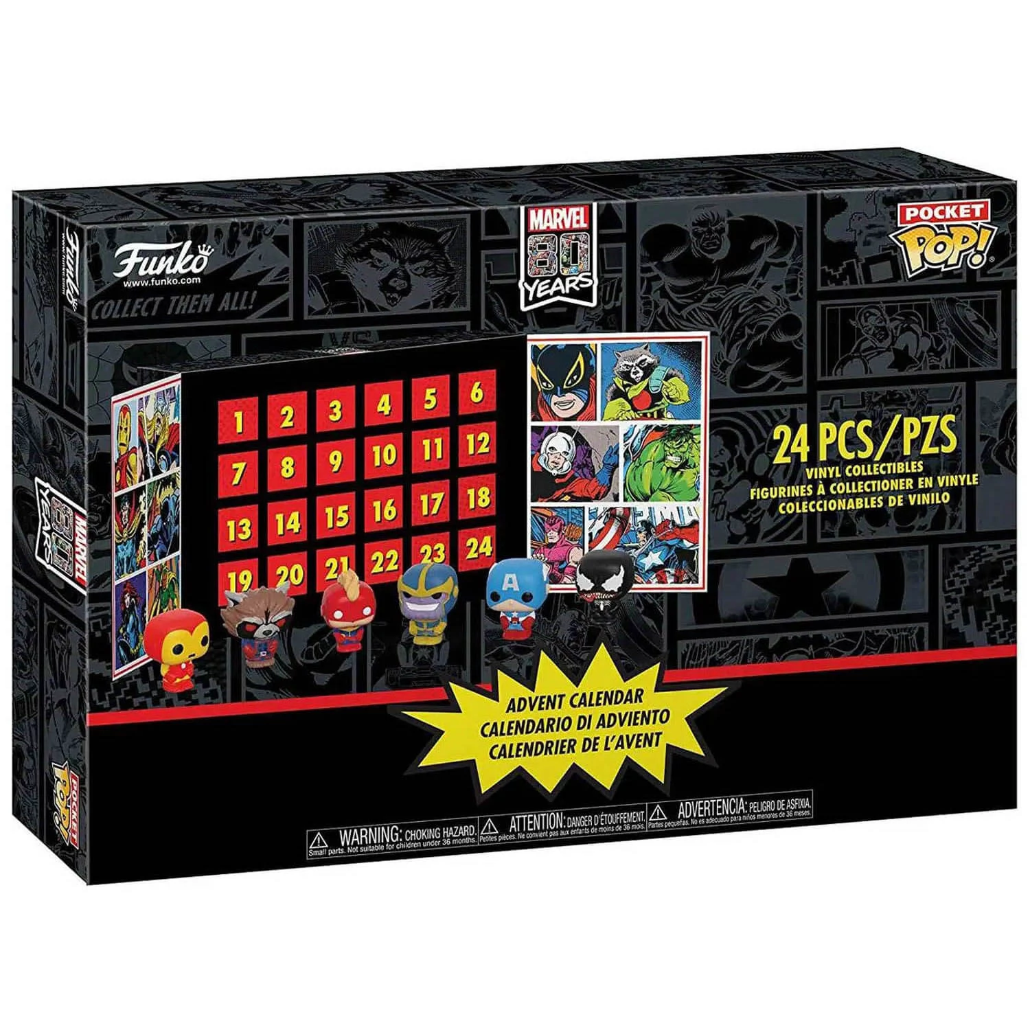 sticky Funko POP! Marvel 24 db adventi kalendárium, zsebfigurákkal