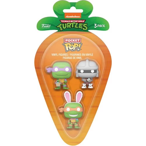 sticky Carrot Pocket Funko POP!: Teenage Mutant Ninja Turtles - Donatello & Michelangelo & Splinter 3PK figura