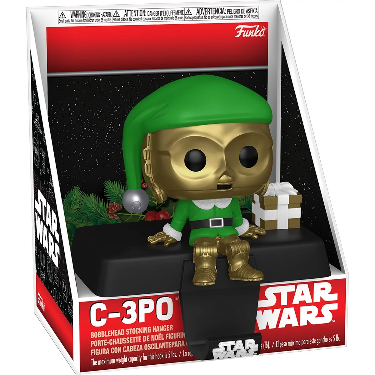 sticky Funko POP! Edge-Sitter: Star Wars - Holiday Darth C-3PO figura