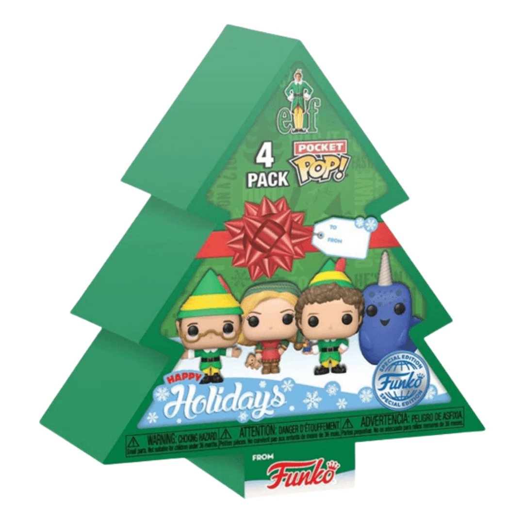 sticky Funko Pocket POP! Elf - Tree Holiday Box 4PC figura