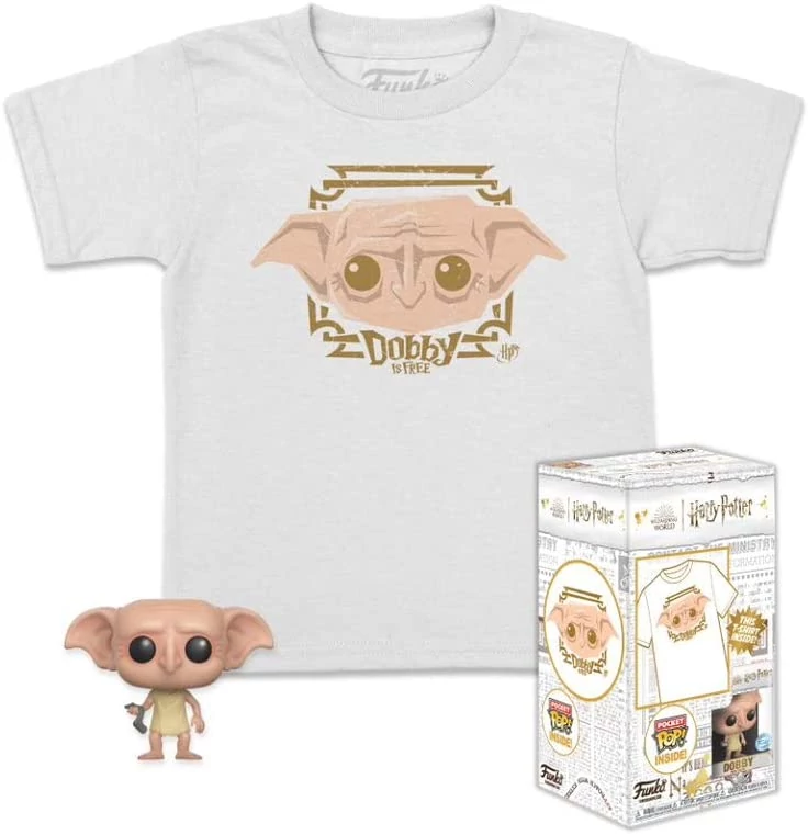 sticky Funko Pocket Pop! & Tee: Harry Potter - Dobby figura és gyerek póló (M)