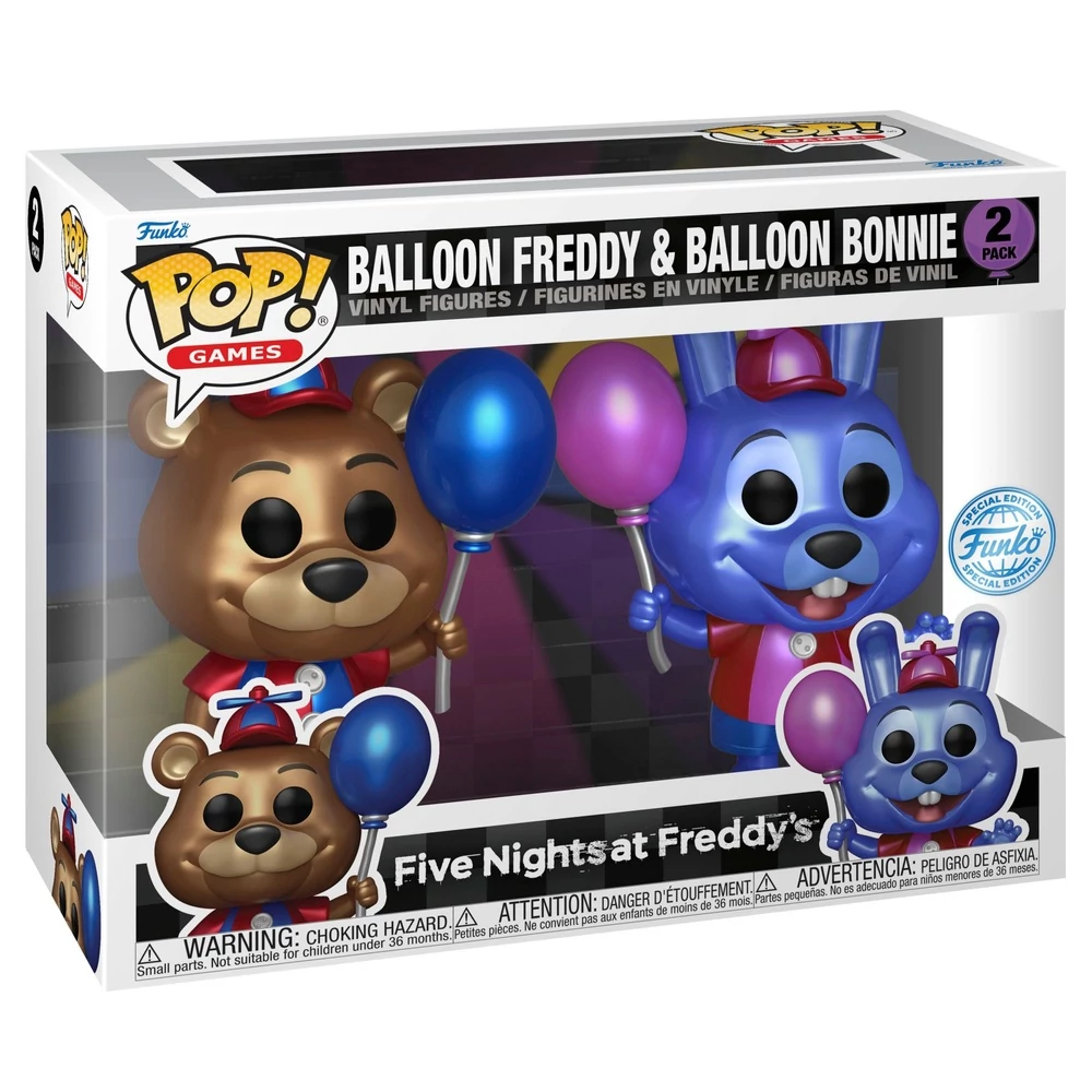 sticky Funko POP! 2-Pack Games: Five Nights at Freddy's - Balloon Freddy & Balloon Bonnie (Metallic) (SE)