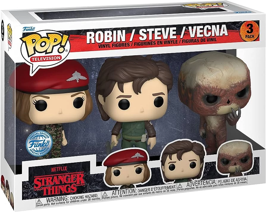 sticky Funko Pop! 3-Pack Television: Stranger Things - Robin, Steve & Vecna figura