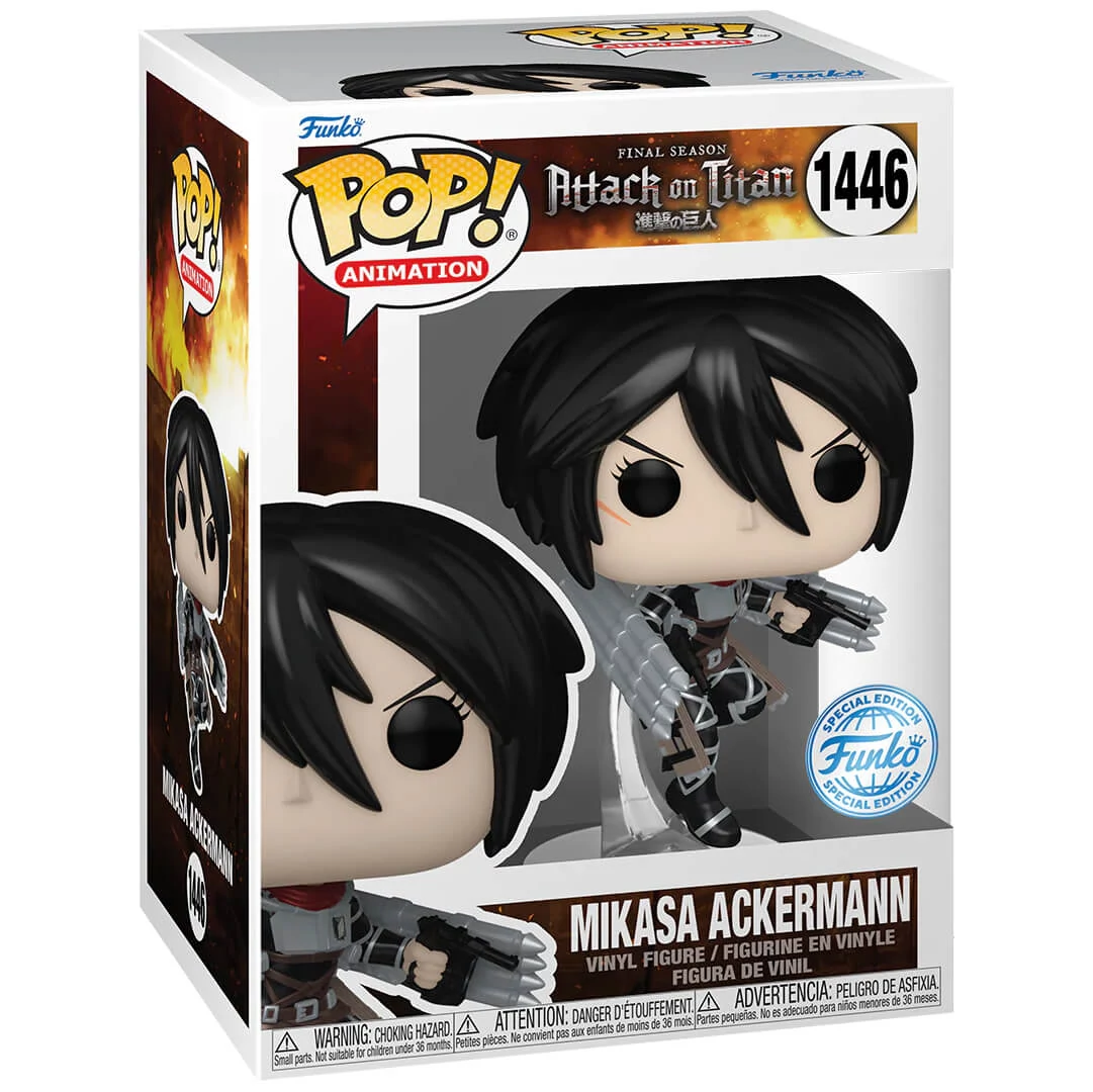 sticky Funko POP! Animation: Attack on Titan - Mikasa Ackermann (Metallic) (SE) figura #1446