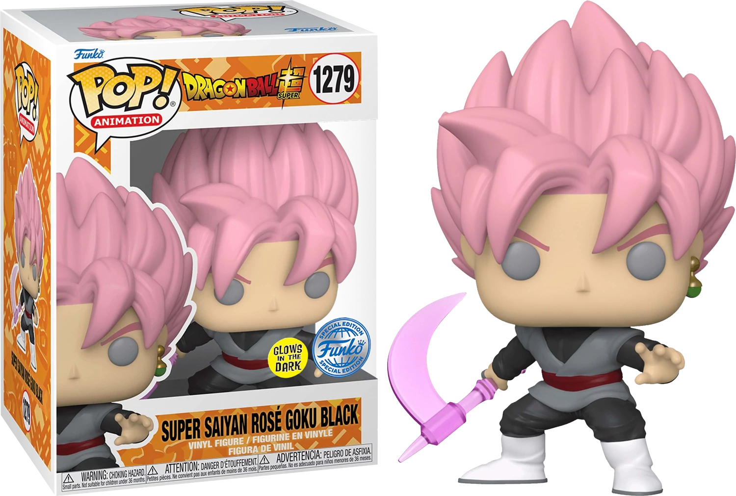 sticky Funko Pop! Animation: Dragon Ball Super - Super Saiyan Rose Goku (with Translucent Scythe) figura #1279