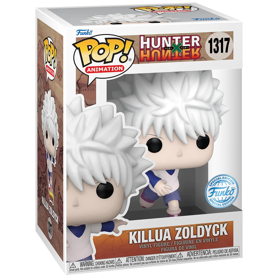 sticky Funko Pop! Animation: Hunter x Hunter - Killua Zoldyck with Skateboard (SE) #1317 figura