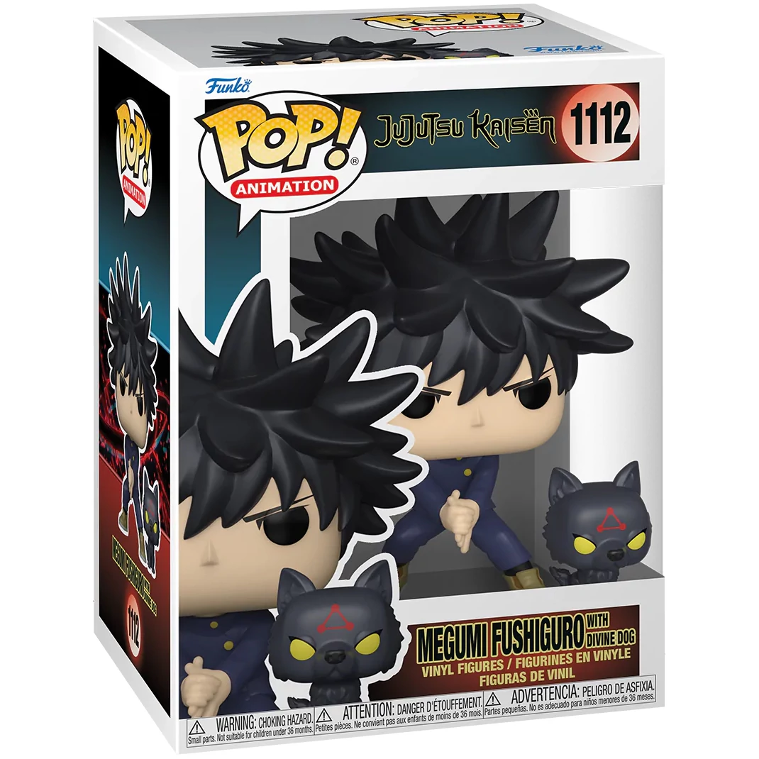 sticky Funko POP! Animation: Jujutsu Kaisen - Megumi Fushiguro with Divine Dog #112