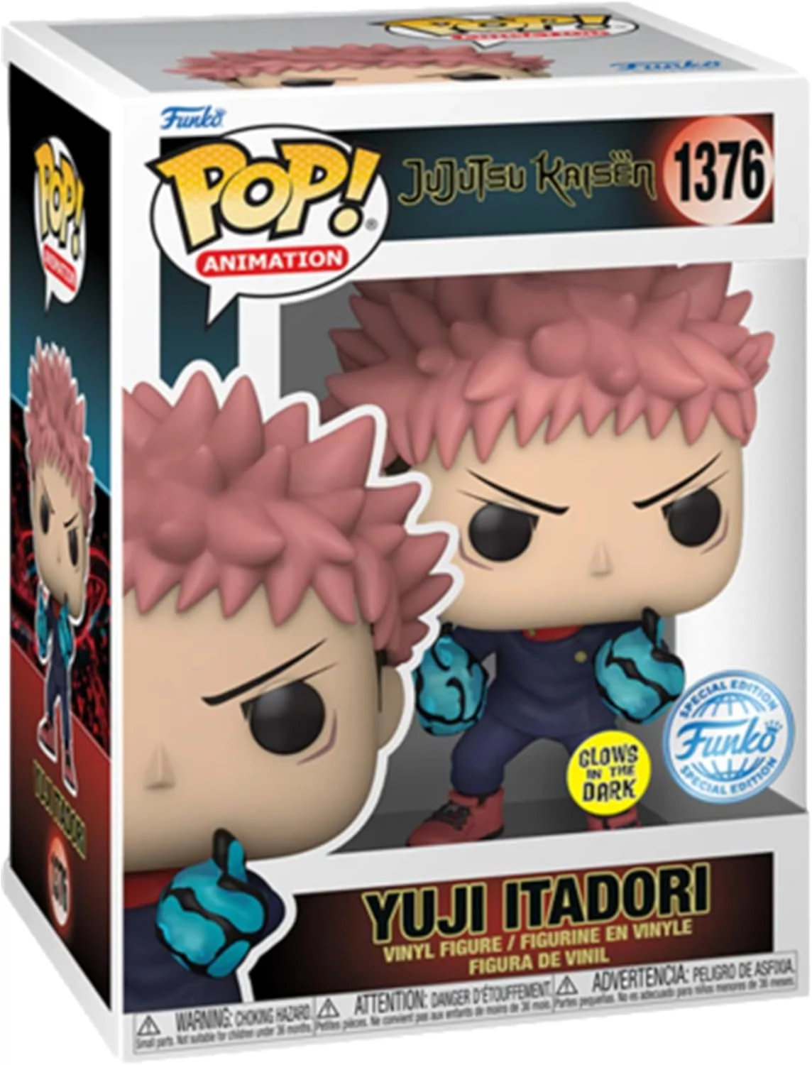 sticky Funko POP! Animation: Jujutsu Kaisen - Yuji Itadori (Div Fist) (Glows in the Dark) (SE) figura #1376