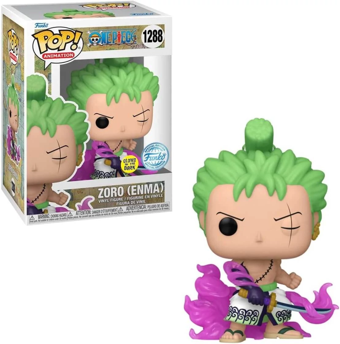 sticky Funko POP! Animation: One Piece - Zoro (Enma) (Glows in the Dark) (SE) figura #1288