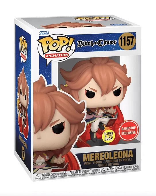 sticky Funko Pop! Animation: Black Clover S1 - Mereoleona (Glows in the Dark) figura #1157