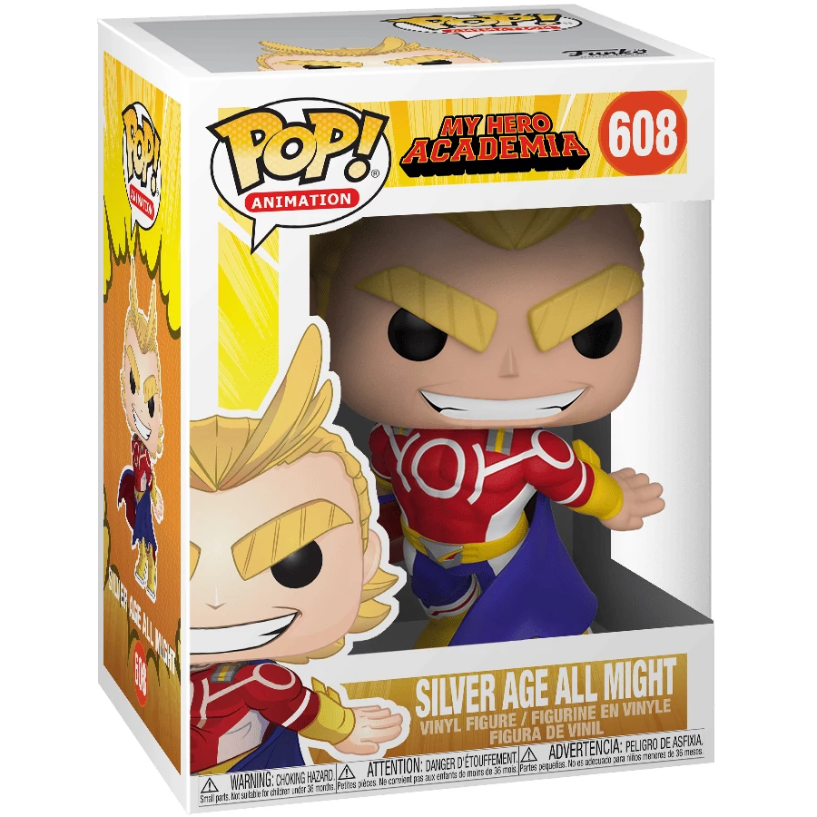 sticky Funko POP! Animation: My Hero Academia - All Might (Silver Age) figura #608