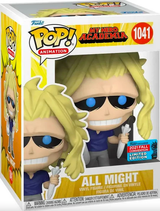 sticky Funko Pop! Animation: My Hero Academia - All Might (with bag and umbrella) figura #1041